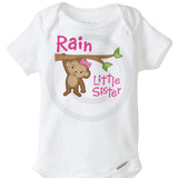 Little Sister Monkey Onesie
