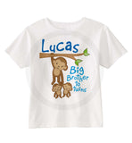 Big Brother to twins Shirt with Monkeys