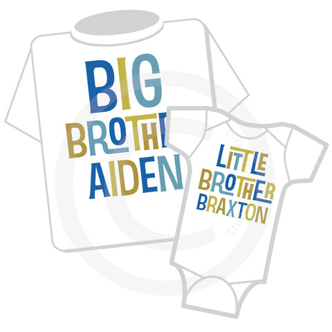 Matching set Big Brother and Little Brother shirt and Onesie