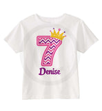 Princess Chevron Birthday Shirt