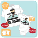 Big Brother Little Brother Hockey Players, Personalized set of 2 01282016c