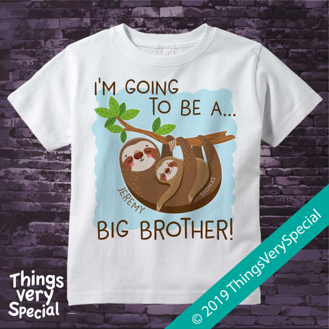 Sloth Big Brother short sleeve youth tee shirt
