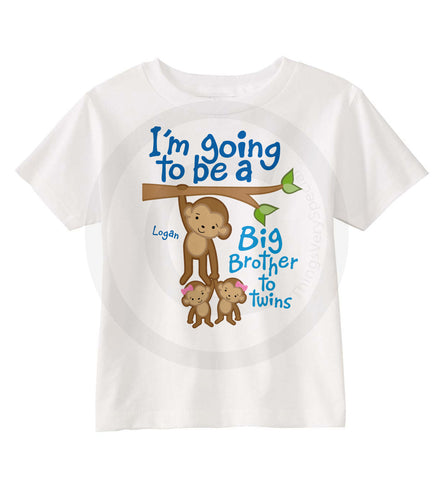 I'm going to be a Big Brother To Twin Girls Shirt