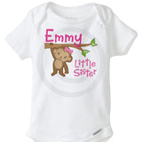 Little Sister Monkey Onesie