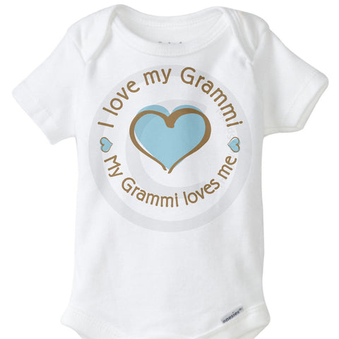 I love my Grammi My Grammi Loves Me Onesie Bodysuit
