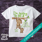 Monkey Big Cousin shirt with due date in short or long sleeve