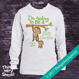 Monkey Big Cousin shirt with due date in short or long sleeve