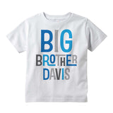 Matching Sibling set, Big Brother and Little Brother Shirt and Onesie Bodysuit with Blue an Grey lettering 02102014d