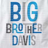 Personalized Big Brother Shirt with Blue an Grey lettering 02102014d