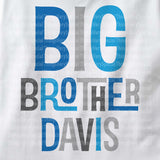 Matching Sibling set, Big Brother and Little Brother Shirt and Onesie Bodysuit with Blue an Grey lettering 02102014d