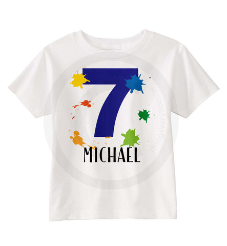 Boy's Paint Theme Birthday Shirt