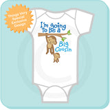 Big Cousin T shirt or Onesie - Monkey Big Cousin Shirt or Bodysuit - Big Cousin Gift - Jungle Big Cousin T-shirt or One Piece 03142012b