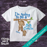 Big Cousin T shirt or Onesie - Monkey Big Cousin Shirt or Bodysuit - Big Cousin Gift - Jungle Big Cousin T-shirt or One Piece 03142012b