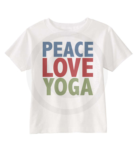 Peace Love Yoga shirt for Kids