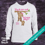 Monkey Big Sister Shirt in Spanish Hermana Mayor Short or long sleeve