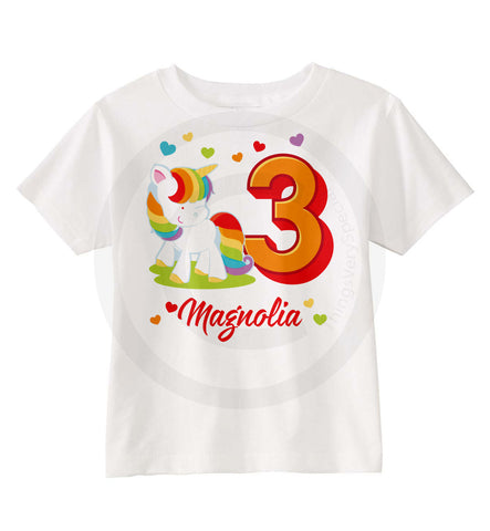 Unicorn Birthday Shirt for Girls