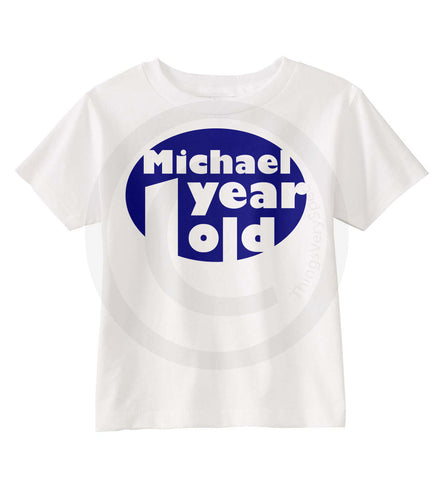 Boy's Birthday Shirt with Blue Oval 03272014e ThingsVerySpecial