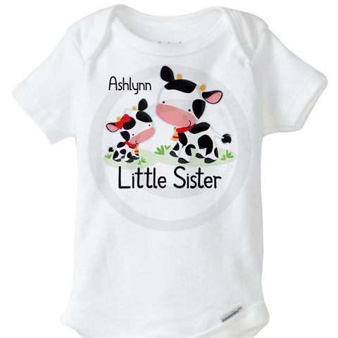 Cow Little Sister Onesie Bodysuit