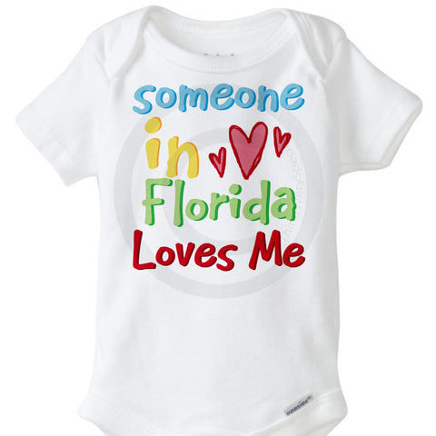 Someone in Florida Loves me Onesie Bodysuit