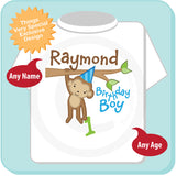 Monkey Safari or Zoo Theme Birthday shirt for boys any age 05012014f