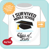 I survived Middle School Tee Shirt 05182016a