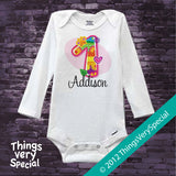 Fancy Number First Birthday Onesie Bodysuit 100% Cotton short or long sleeve