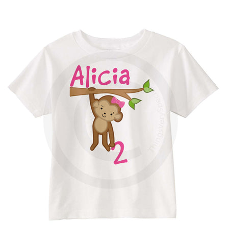 Monkey Birthday Shirt for girls