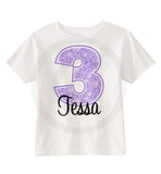 Purple Third Birthday Girl Shirt