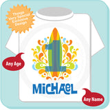 Boy's First Birthday Personalized Surfing Shirt for Beach Theme Party 06242014d
