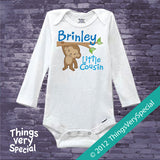 Monkey Little Cousin Tee Shirt or Onesie Bodysuit 06292012b2
