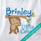Monkey Little Cousin Tee Shirt or Onesie Bodysuit 06292012b2