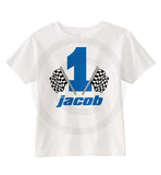 Checkered Flag Race Car Theme Birthday Shirt 06292012c ThingsVerySpecial