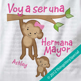 Spanish I'm going to be a Big Sister Shirt or Onesie Bodysuit, Voy a ser una Hermana Mayor 07022012a