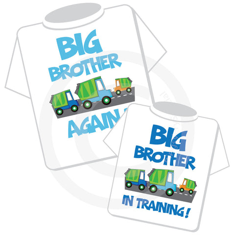 Matching Set of two Big Brother again and Big Brother in Training Garbage Truck shirts