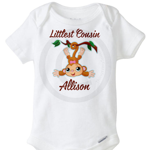 Littlest Cousin Monkey Onesie Bodysuit 07252016b
