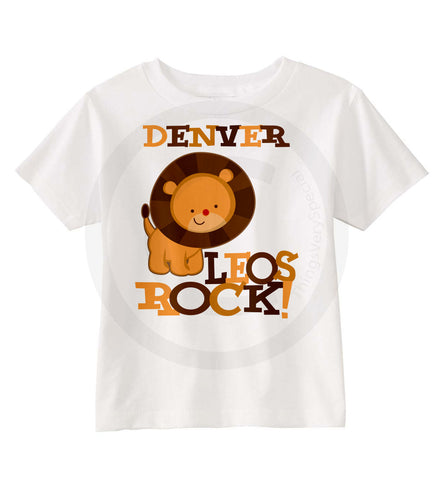Leos Rock Shirt | Children's Zodiac Shirt | Leo The Lion Shirt | 08022011a | ThingsVerySpecial