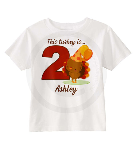 Second Birthday Turkey Shirt for Girls