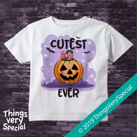 Halloween Shirt, Cutest Pumpkin Ever Shirt short or long sleeve 100% cotton 08162019d