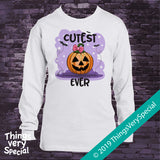 Halloween Shirt, Cutest Pumpkin Ever Shirt short or long sleeve 100% cotton 08162019d