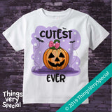 Halloween Shirt, Cutest Pumpkin Ever Shirt short or long sleeve 100% cotton 08162019d