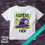 Halloween Shirt, Cutest Witch Ever Shirt short or long sleeve 100% cotton 08162019e