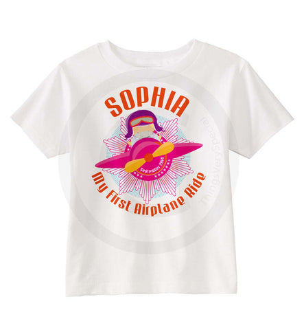 Girl's First Airplane Ride T-shirt
