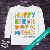 Happy Birthday Mama Shirt or Onesie Bodysuit with Child's name 09082020a