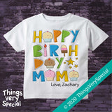 Happy Birthday Mama Shirt or Onesie Bodysuit with Child's name 09082020a