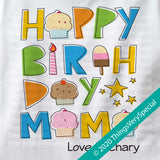 Happy Birthday Mama Shirt or Onesie Bodysuit with Child's name 09082020a
