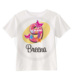 Nine Year old girl's Birthday shirt with butterflies.