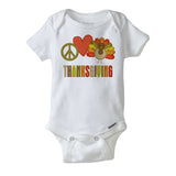 Peace Love Thanksgiving Onesie Bodysuit, short or long sleeve 09262011c