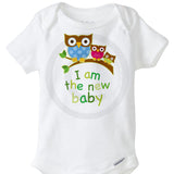 New Baby Onesie Bodysuit with Owls