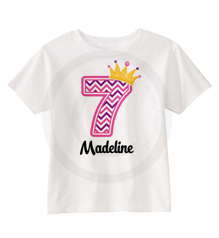 Chevron Princess Birthday Shirt