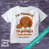 Thanksgiving Turkey Gender Reveal t-shirt - Gender Reveal outfit top - 11022015b